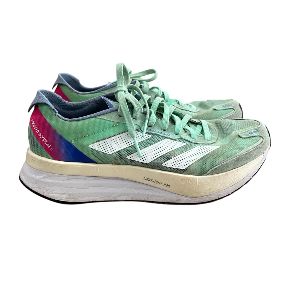 Adidas Women’s 8.5 Adizero Boston 11 running shoes Pulse Mint Pink Sneakers